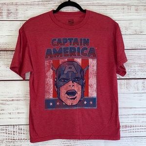 Kids Captain America Graphic Shortsleeve T-shirt